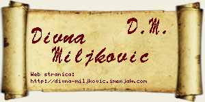 Divna Miljković vizit kartica